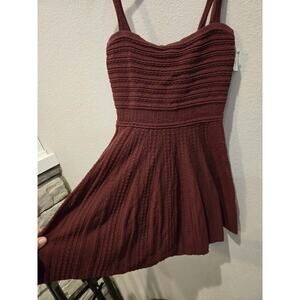 Ramy Brook Althea Mini Dress Red Pointelle Party Petite Size S